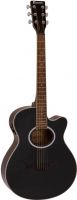 Musikinstrumenter, Dimavery AW-400 Western Guitar, black