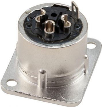 HICON XLR mounting plug 3-pin HI-X3DM