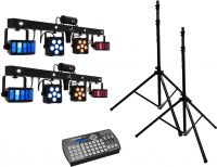 Eurolite Set 2x LED KLS Laser Bar PRO + Easy Show + 2x M-4 Speaker System Stand