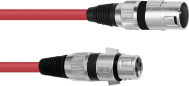 Omnitronic XLR Cable 3-pin 1m rd