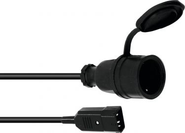 Omnitronic Adapter Cable IEC(M)/Safety Plug(F) 1m