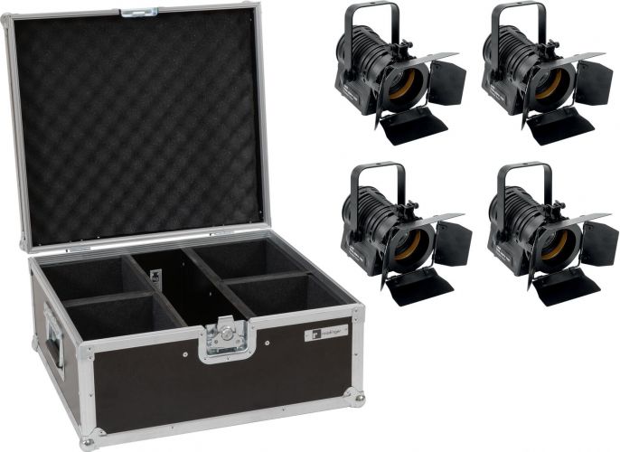 Eurolite Set 4x LED THA-20PC TRC Theater Spot bk + Case