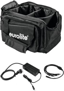 Eurolite Set SB-14 Soft-Bag + Charger 4x AKKU Flat Light 1