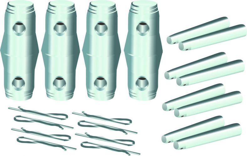 Alutruss QUADLOCK set connecting cone/pivot/pin