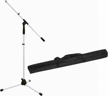 Omnitronic Set Microphone Tripod MS-1W with Boom white + Bag