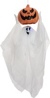 Halloween Dekoration, Animeret Figur med Lys- og Lydeffekter, Pop-Up Græskarspøgelse, 110cm