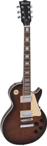 Dimavery LP-700 E-Guitar, flamed brown