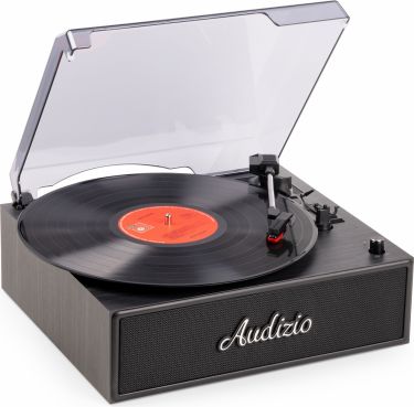 Reno Record Player Retro Black