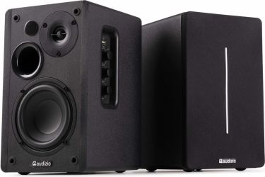 KS01B Active Bookshelf Speaker Set 120W BT Black