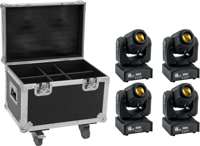 Eurolite Set 4x LED TMH-17 Spot + Case with wheels