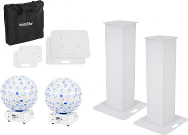 Eurolite Set 2x Stage Stand 100cm + 2x LED B-40 Beam Effect white