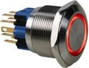 ProSwitch - Vandalsikret stålkontakt, 1P OFF-(ON) Ø25 RØD ProSwitch - Vandalsikret stålkontakt, 1P OFF-(ON) Ø25 RØD