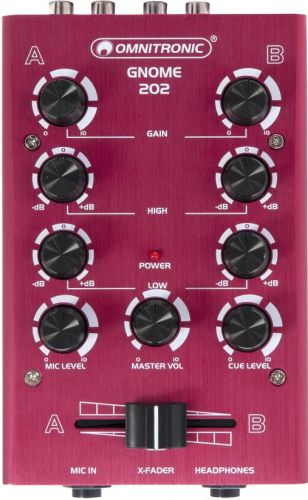 Omnitronic GNOME-202 Mini Mixer red
