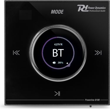 Powerline B100B In Wall Audio Amplifier BT/LCD Black