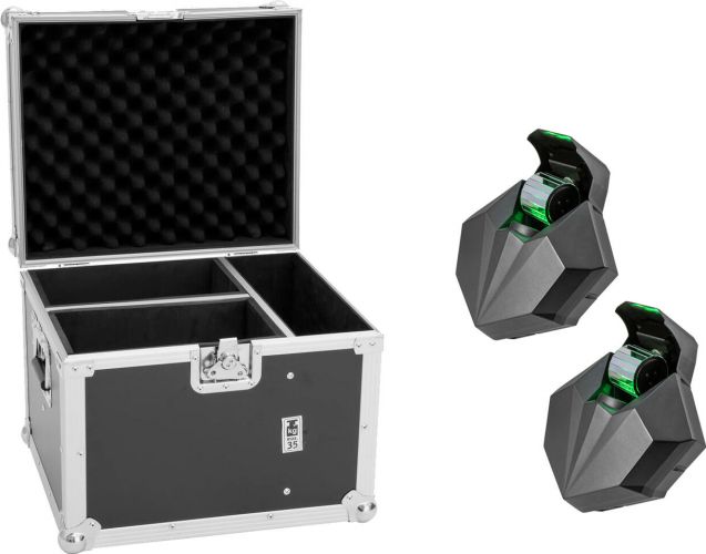 Eurolite Set 2x LED CAT-80 Beam Effect + Flightcase