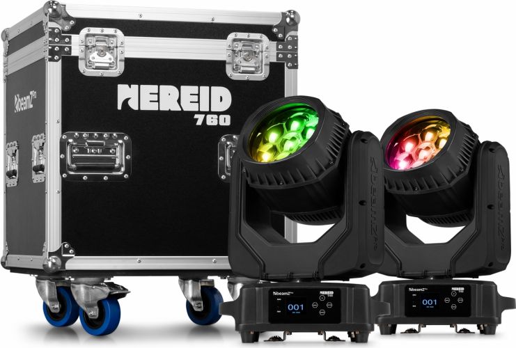 Nereid740 Outdoor LED Bee Eye Moving Head with Zoom 2pcs in Flightcase