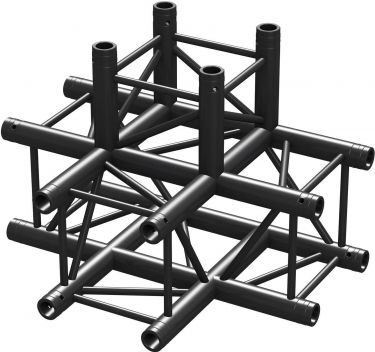P30-T42 Truss 4-way T-junction Black