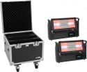 Eurolite Set 2x LED IP Mega PIX Strobe 714 SWING + Flightcase with wheels