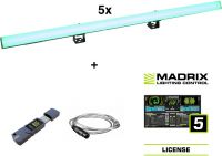Eurolite Set 5x LED PR-100/32 Pixel DMX Rail + Madrix Software