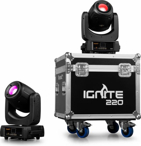 IGNITE220 LED Spot Moving Head 2pcs in Flightcase