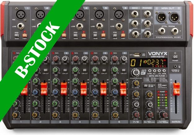 VM-KG10 Music Mixer 10-Channel BT/DSP/USB Record "B STOCK"
