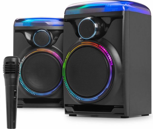 Track 2.0 Amplified Speaker Set with LED Black