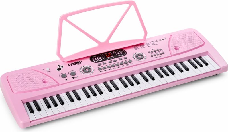KD61 61-Tangenters Elektronisk Keyboard – Pink med Batteri