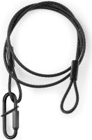 SAF75 Sikkerhetskabel 75cm x 3mm 30kg Svart