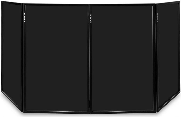 DB2B Sammenleggbar DJ-skjerm 120 x 70 Svart (4 paneler)