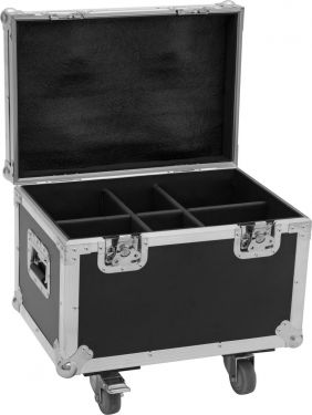Roadinger Flightcase 4x LED TMH-13/17/S30/W36 with wheels