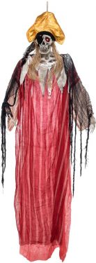 Halloween Dekoration, Figur med Lys- og Lydeffekter, Skeletpirat, 170cm