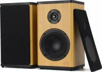 BS20 Active Bookshelf Speaker Set with Battery Bamboo