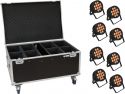 Diverse, Eurolite Set 8x LED IP PAR 12x8W QCL Spot + Case with wheels