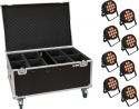 Diverse, Eurolite Set 8x LED IP PAR 12x9W SCL Spot + Case with wheels