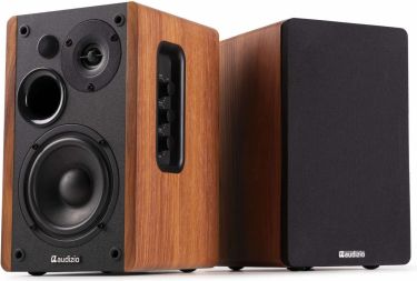 KS01 Active Bookshelf Speaker Set 80W Wood