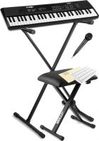 Børne Keyboard Mega Sæt, Pakketilbud: 54 Tang., Mikrofon, Stativ, Bænk, mm (6-8 år)