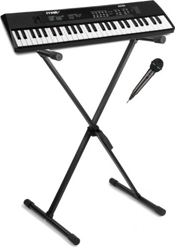 Børne Keyboard Sæt, Pakketilbud: 54 Tang., Mikrofon, Stativ (6-8 år)