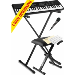 Børne Keyboard Mega Sæt, Pakketilbud: 54 Tang., Mikrofon, Stativ, Bænk, mm (6-8
