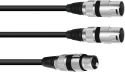Omnitronic, Omnitronic Adaptercable XLR(F)/2xXLR(M) 3m bk