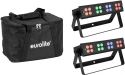 Diverse, Eurolite Set 2x LED Silent Bar 16x4W RGB/WW + Soft Bag