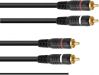 Omnitronic RCA Cable 2x2 ground 1.5m