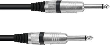 Omnitronic Jack Cable 6.3 mono 1m bk ROAD