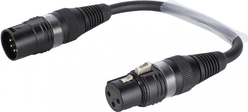SOMMER CABLE Adapter Cable 3-pin XLR(F)/5-pin XLR(M)0.15m