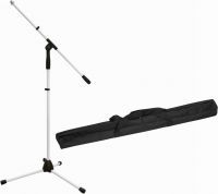Omnitronic Set Microphone Tripod MS-1W with Boom white + Bag