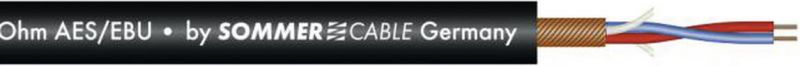 SOMMER CABLE Microphone Cable AES/EBU 2x0.14 100m bk SC-Micro-Stage