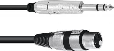 Omnitronic Adapter Cable XLR(F)/Jack stereo 2m bk
