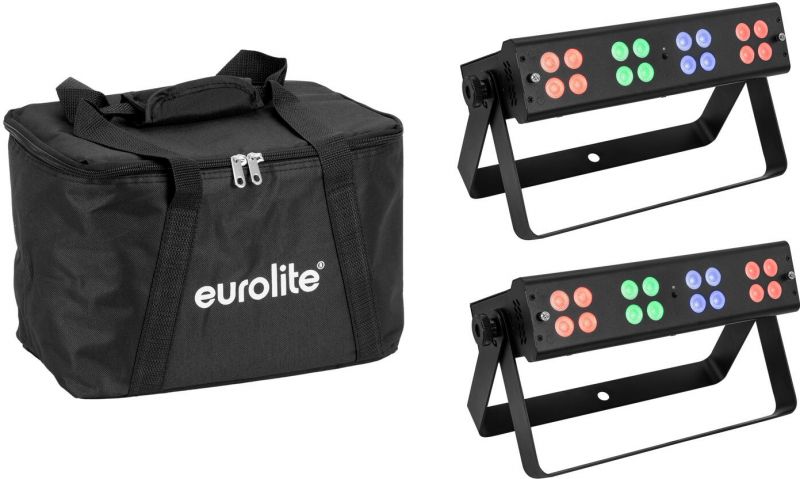 Eurolite Set 2x LED Silent Bar 16x4W RGB/WW + Soft Bag