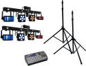 Eurolite Set 2x LED KLS Laser Bar PRO + Easy Show + 2x M-4 Speaker System Stand