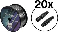 Eurolite Set DMX Cable 2x0.22 100m bk + 40 Connectors