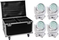 Eurolite Set 4x LED TMH-X4 white + Case with wheels